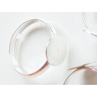 Ezüst tányéros gyűrűalap 10 mm
